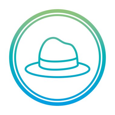 bozulmuş satır şık şapka adam nesne amblemi vektör çizim