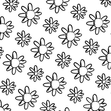 Grunge şirin tropikal çiçek yaprakları arka plan vektör çizim ile