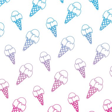 bozulmuş hat dondurma üç topları arka plan vektör çizim ile