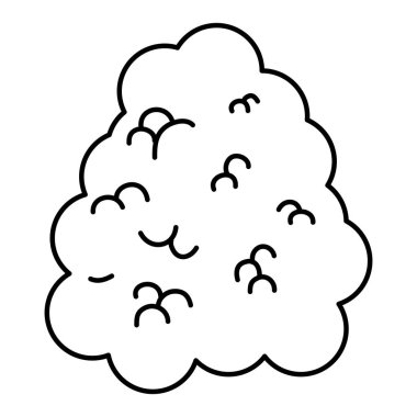 Doğa bitki vektör çizim satırı ekoloji bush bırakır