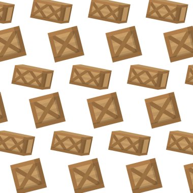 teslimat ahşap kutuları paketleri arka plan vektör çizim