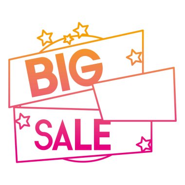 bozulmuş satır büyük bir indirim teklif indirim etiketi vektör çizim