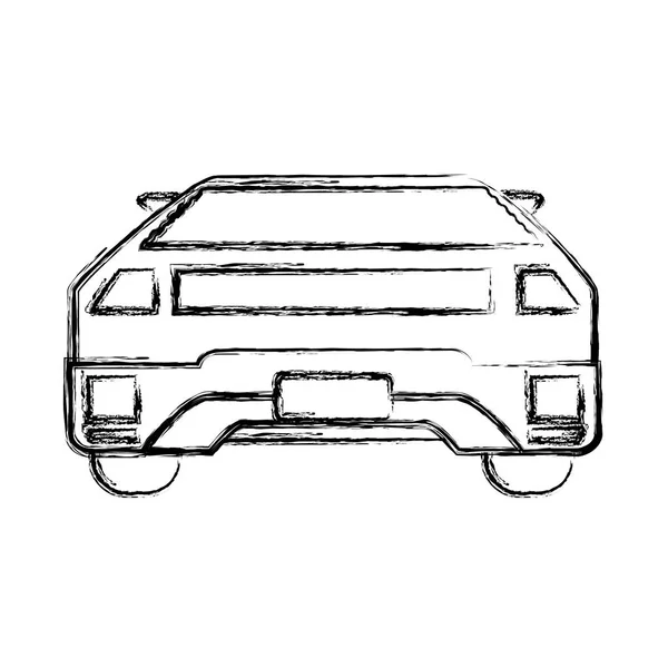 Гранж Фронт Роскошный Автомобиль Транспортного Стиля Векторной Иллюстрации — стоковый вектор