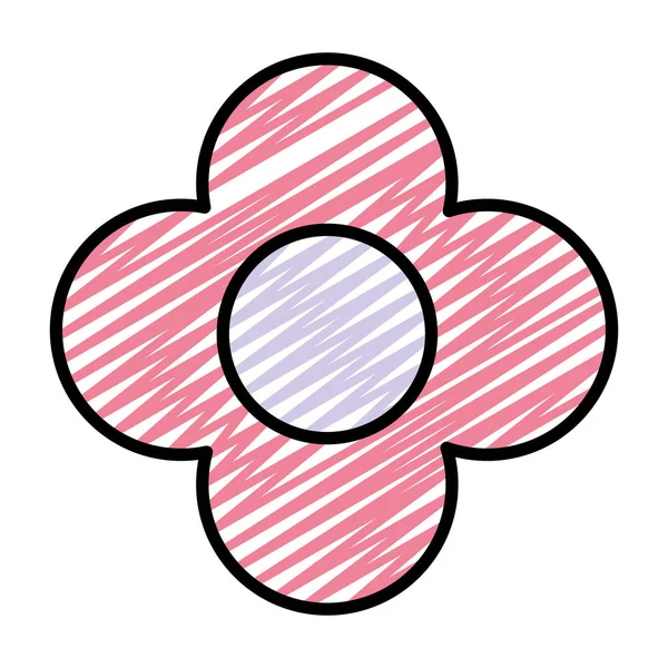 涂鸦美丽的花与异国情调的花瓣样式向量例证 — 图库矢量图片