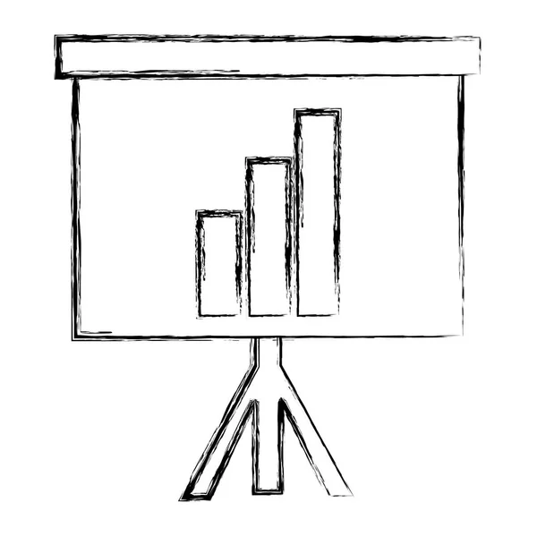 Grunge Statistics Bar Precentation Gráfico Crescente Vetor Ilustração — Vetor de Stock
