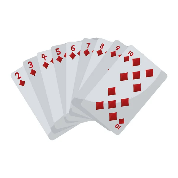 Διαμάντια Κάρτες Κλασικό Καζίνο Παιχνίδι Διανυσματικά Εικονογράφηση — Διανυσματικό Αρχείο