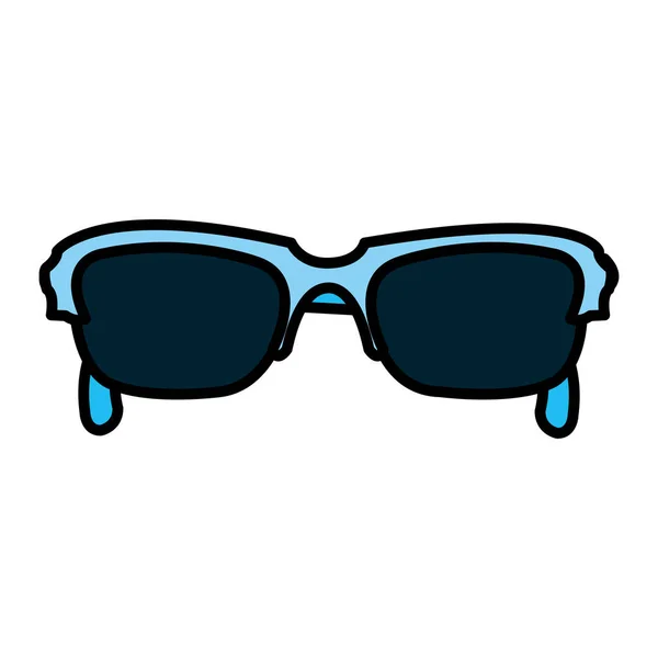 Farbe Mode Sonnenbrille Objekt Mit Rahmen Stil Vektor Illustration — Stockvektor