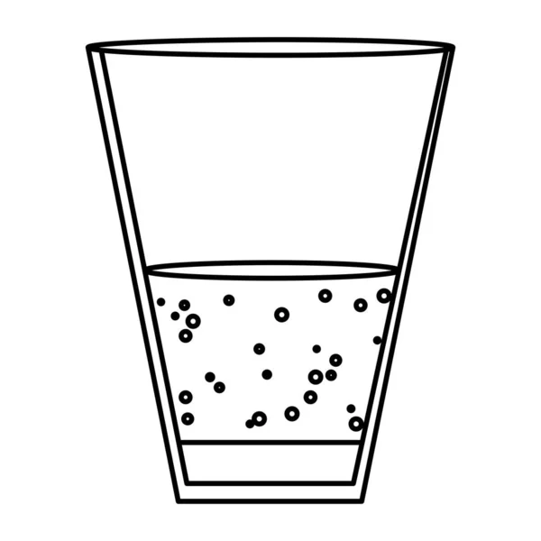 Raden Champagne Dryck Sprit Glas Alkohol Vektorillustration — Stock vektor
