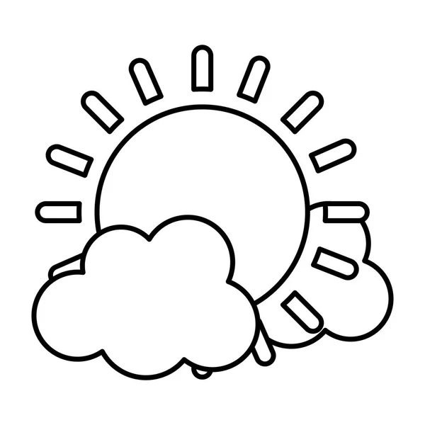 Linii Światło Słońca Wiosenna Pogoda Chmury Ilustracja Wektorowa — Wektor stockowy
