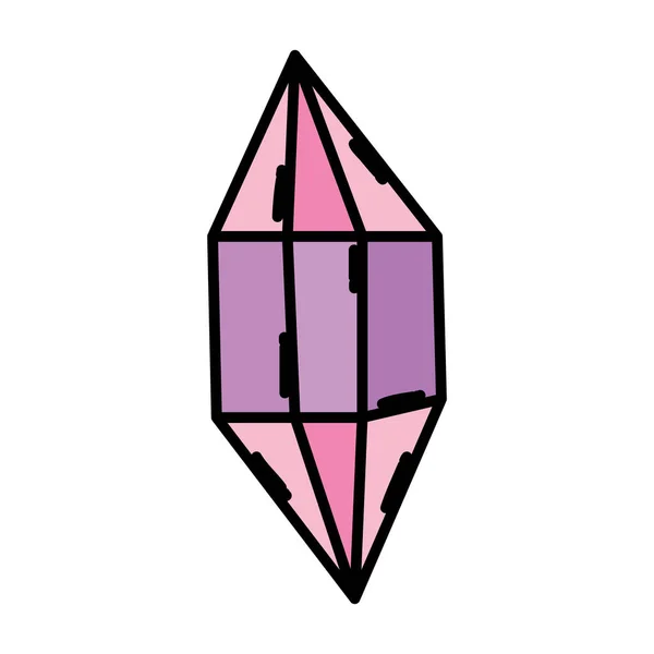 Färg Luxury Diamond Lysande Sten Tillbehör Vektorillustration — Stock vektor