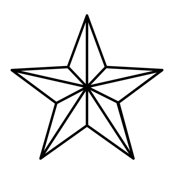 Línea Bonita Estrella Brillante Universo Estilo Vector Ilustración — Vector de stock