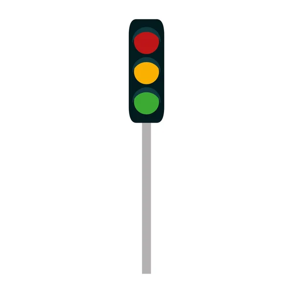 Trafikljuset Road Sign Objekt Vektorillustration — Stock vektor