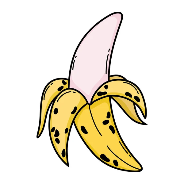 Deliciosa Banana Fruta Nutrição Orgânica Vetor Ilustração —  Vetores de Stock