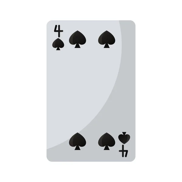 Cuatro Picas Casino Juego Cartas Vector Ilustración — Vector de stock