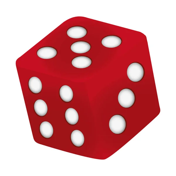 赌场立方体骰子玩数字向量例证 — 图库矢量图片