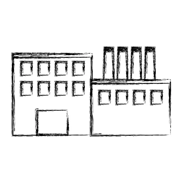 Grunge Industrie Fabrik Maschinenbauer Anlagenvektor Illustration — Stockvektor