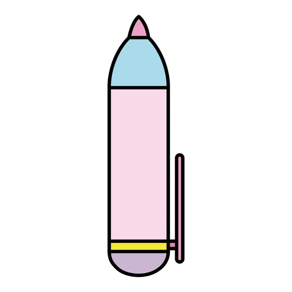 Χρώμα Highlighter Πένα Σήμα Σχολείο Εργαλείο Εικονογράφηση Φορέα — Διανυσματικό Αρχείο