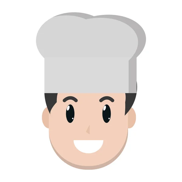 Happy Man Chef Hat Design Wector Illustration — стоковый вектор