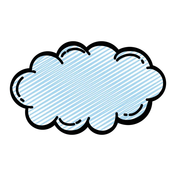 Doodle Αφράτο Σύννεφο Φύση Sky Καιρός Διανυσματικά Εικονογράφηση — Διανυσματικό Αρχείο