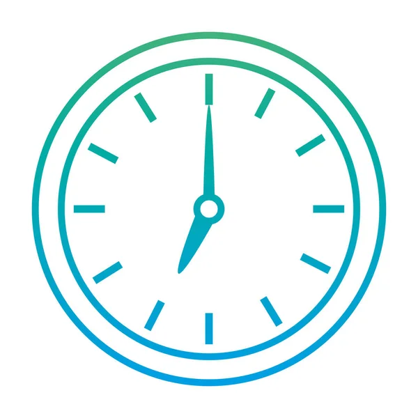 Degradado Línea Círculo Reloj Objeto Icono Estilo Vector Ilustración — Archivo Imágenes Vectoriales