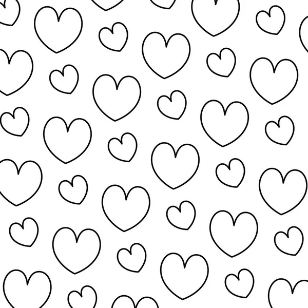 Лінія Краси Серце Романтика Символ Фон Векторні Ілюстрації — стоковий вектор