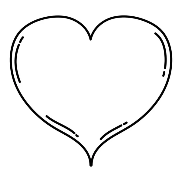 Linea Bellezza Cuore Amore Simbolo Stile Vettore Illustrazione — Vettoriale Stock