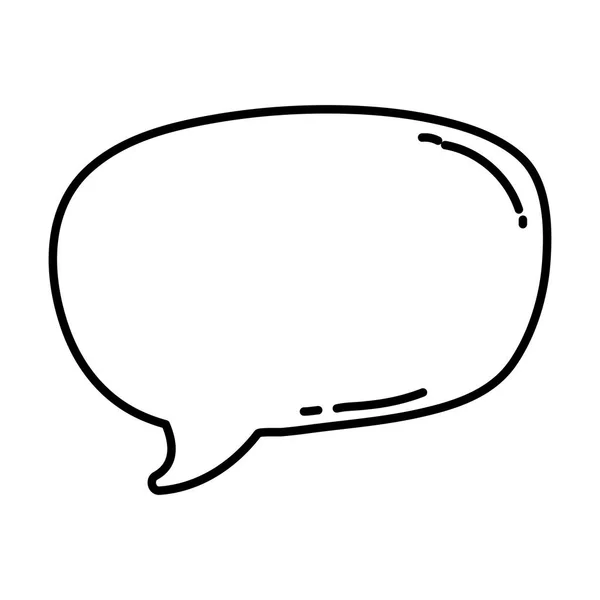 Ligne Chat Bulle Texte Icône Message Vectoriel Illustration — Image vectorielle