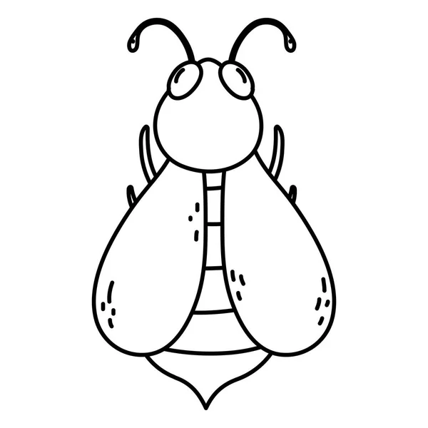 Sor Aranyos Méh Természetes Rovar Állati Vektor Illusztráció — Stock Vector