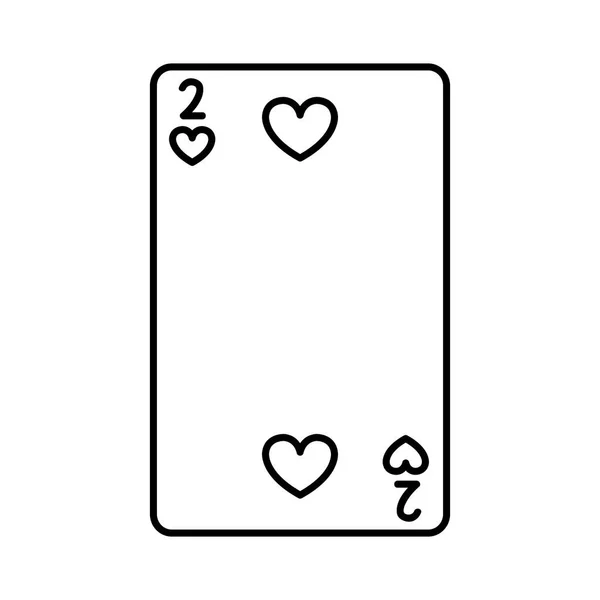 Lemují Dvě Srdce Kasino Karty Hry Vektorové Ilustrace — Stockový vektor