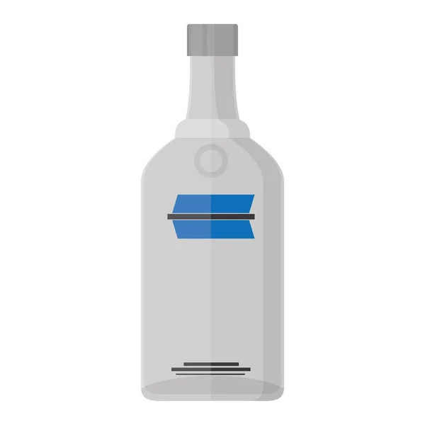 Wodka Schnaps Flasche Alkohol Getränk Vektor Illustration — Stockvektor