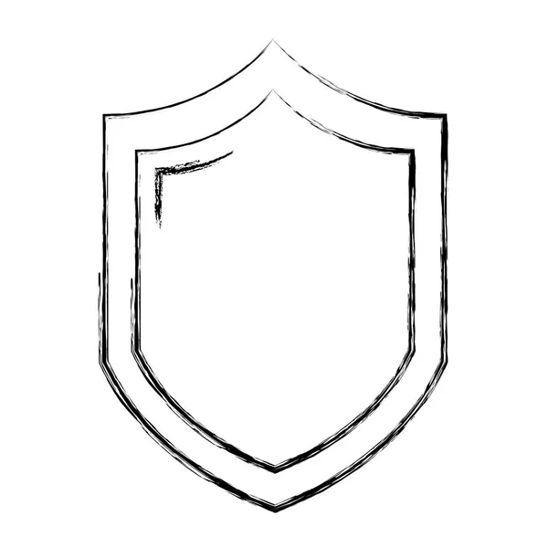 Grunge Escudo Seguridad Web Protección Acceso Vector Ilustración — Vector de stock