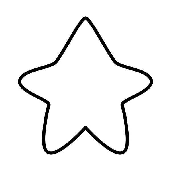 Line Nice Star Art Shape Design Vector Illustration — Stock Vector