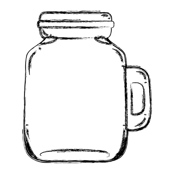 格格自然马森罐与健康的果汁向量例证 — 图库矢量图片
