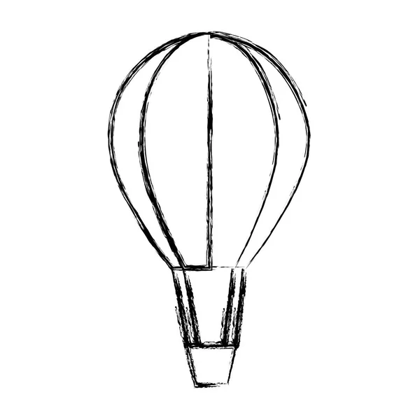 Illustration Vectorielle Style Mouche Transport Ballon Air Grunge — Image vectorielle