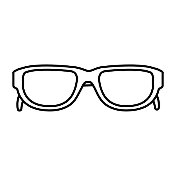 Linie Mode Sonnenbrille Optisches Objekt Stil Vektor Illustration — Stockvektor