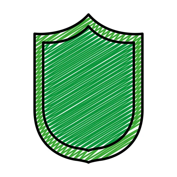 Doodle Εικονογράφηση Φορέα Πρόσβασης Web Προστασίας Ασπίδα Ασφαλείας — Διανυσματικό Αρχείο