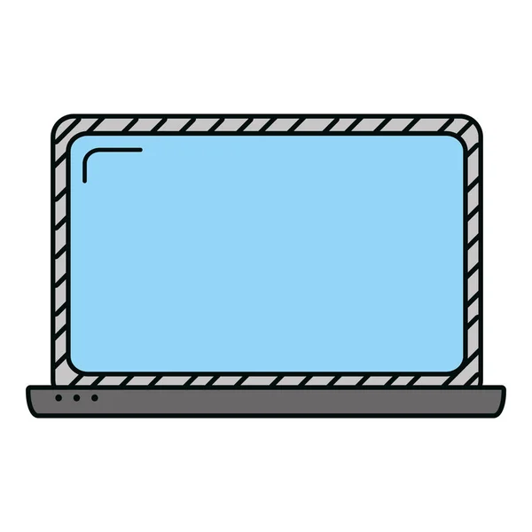 Tela Eletrônica Laptop Tecnologia Ícone Vetor Ilustração —  Vetores de Stock