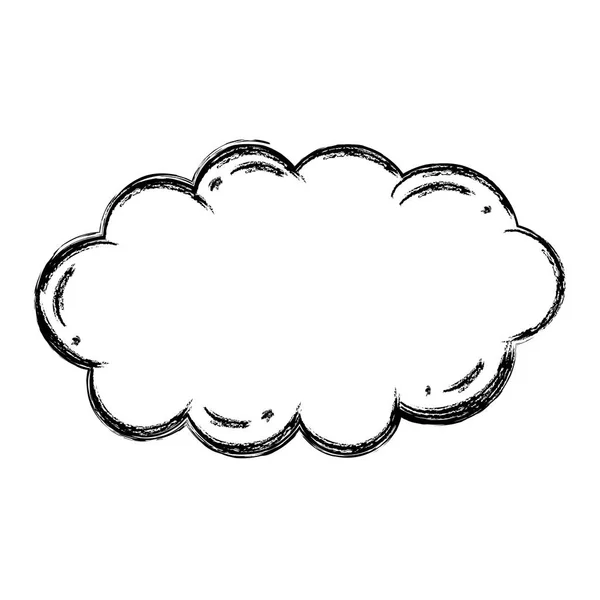 Grunge Flauschige Wolke Natur Himmel Wettervektor Illustration — Stockvektor