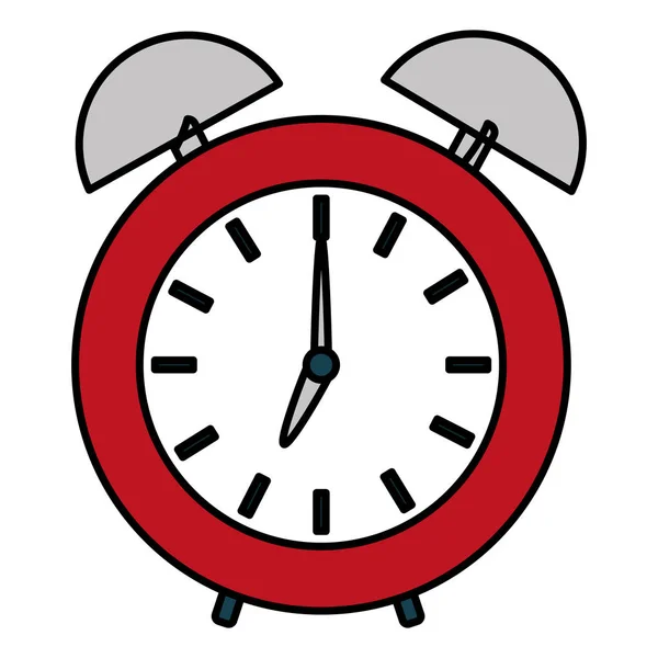 Color Alarma Círculo Reloj Diseño Objeto Vector Ilustración — Vector de stock