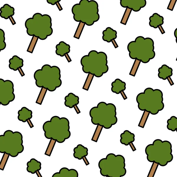 Farbe Natur Baum Blätter Mit Stiel Hintergrund Vektor Illustration — Stockvektor