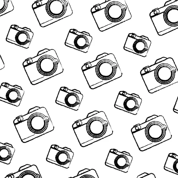 Grunge Digital Camera Electronic Equipment Background Vector Illustration — Stock Vector