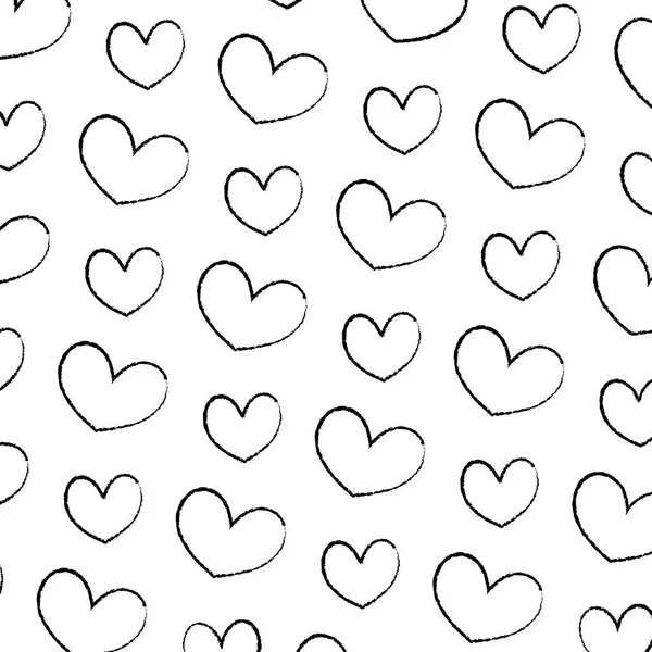 Grunge Bonito Corazón Amor Símbolo Fondo Vector Ilustración — Vector de stock