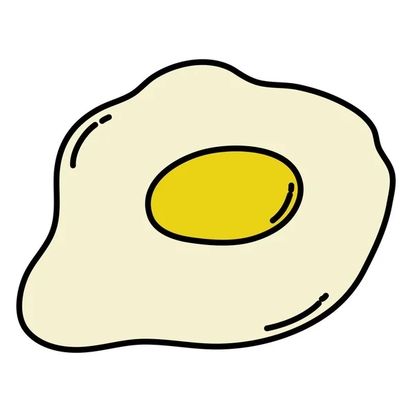 色揚げ卵朝食タンパク質栄養ベクトル図 — ストックベクタ