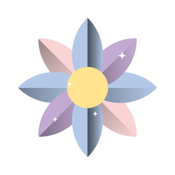 花びらスタイルのベクトル図と美しさ熱帯の花 — ストックベクタ