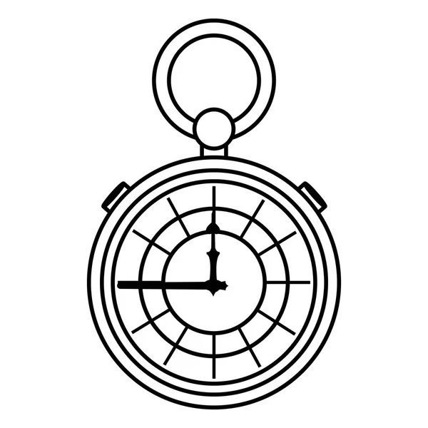 Línea Lujo Reloj Bolsillo Moda Objeto Vector Ilustración — Vector de stock