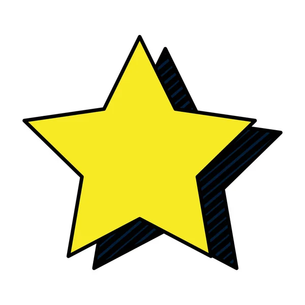 Barva Kreativní Hvězda Symbol Insignie Styl Vektorové Ilustrace — Stockový vektor