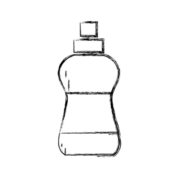 Figure Détergent Bouteille Plastique Liquide Pour Nettoyer Illustration Vectorielle Maison — Image vectorielle