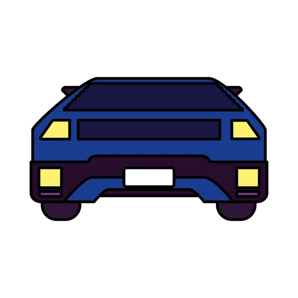 Цветовой Фронт Роскошный Автомобиль Транспортного Стиля Векторной Иллюстрации — стоковый вектор