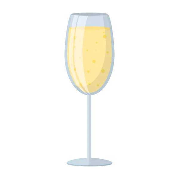 Liqueur Champagne Verre Alcool Boisson Vecteur Illustration — Image vectorielle