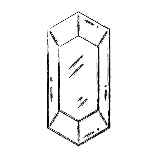 Grunge Brilantní Skvost Luxusní Kamenné Příslušenství Vektorové Ilustrace — Stockový vektor